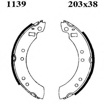 BSF 01139 Комплект гальмівних колодок