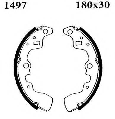 BSF 01497 Комплект гальмівних колодок