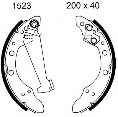 BSF 01523 Комплект гальмівних колодок