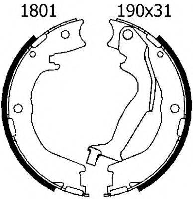 BSF 01802 Комплект гальмівних колодок, стоянкова гальмівна система
