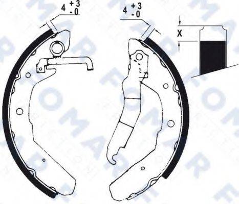 FOMAR FRICTION FO0373 Комплект гальмівних колодок