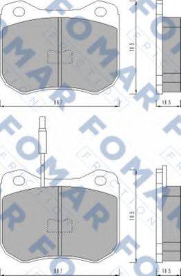 FOMAR FRICTION FO426281 Комплект гальмівних колодок, дискове гальмо