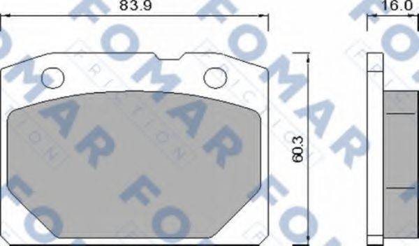 FOMAR FRICTION FO465686 Комплект гальмівних колодок, дискове гальмо