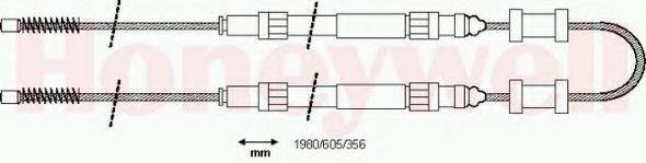 BENDIX 431134B Трос, стоянкова гальмівна система