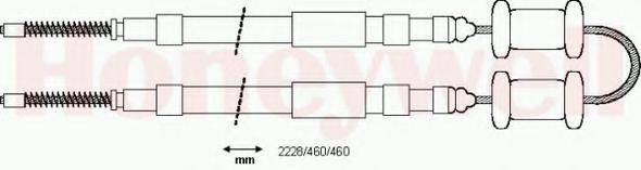 BENDIX 431135B Трос, стоянкова гальмівна система