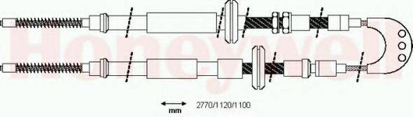 BENDIX 431226B Трос, стоянкова гальмівна система