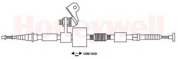 BENDIX 432893B Трос, стоянкова гальмівна система