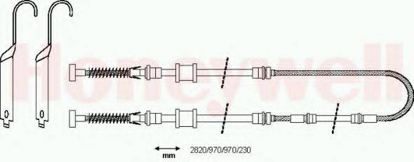 BENDIX 432981B Трос, стоянкова гальмівна система