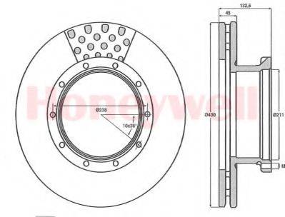 BENDIX 567751B гальмівний диск