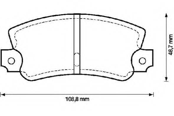 BENDIX 571475B Комплект гальмівних колодок, дискове гальмо