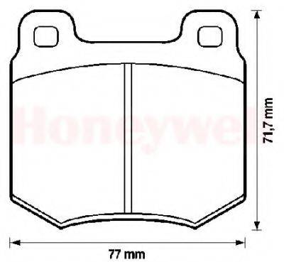 BENDIX 571805B Комплект гальмівних колодок, дискове гальмо