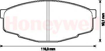 BENDIX 572246B Комплект гальмівних колодок, дискове гальмо