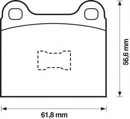 BENDIX 571221B Комплект гальмівних колодок, дискове гальмо