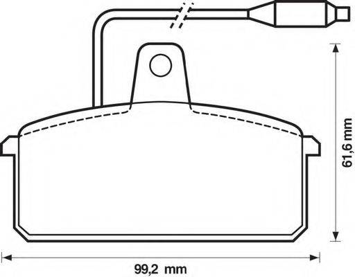 BENDIX 571318B Комплект гальмівних колодок, дискове гальмо