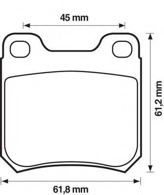 BENDIX 571389B Комплект гальмівних колодок, дискове гальмо