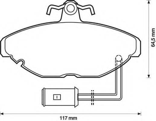 BENDIX 571401B Комплект гальмівних колодок, дискове гальмо