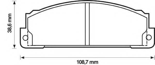 BENDIX 571463B Комплект гальмівних колодок, дискове гальмо