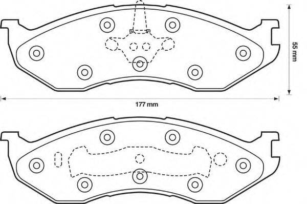 BENDIX 571519B Комплект гальмівних колодок, дискове гальмо