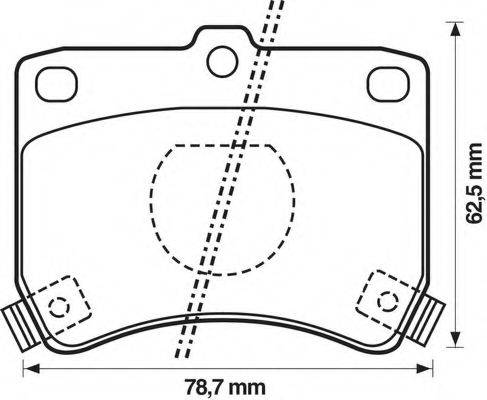 BENDIX 572100B Комплект гальмівних колодок, дискове гальмо