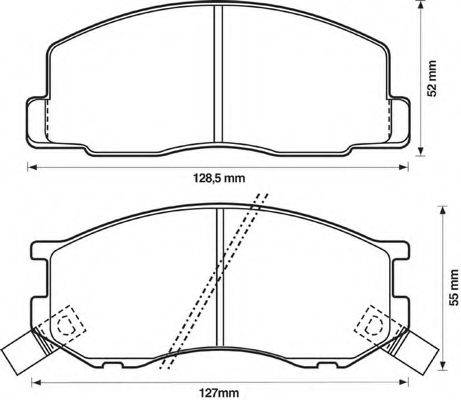 BENDIX 572304B Комплект гальмівних колодок, дискове гальмо