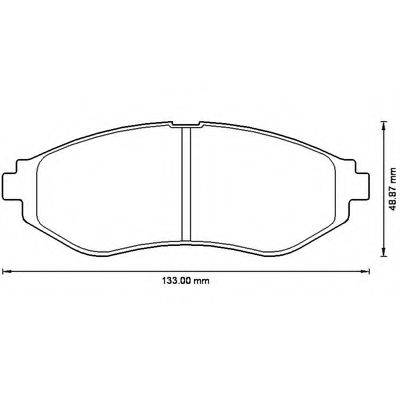 BENDIX 572539B Комплект гальмівних колодок, дискове гальмо