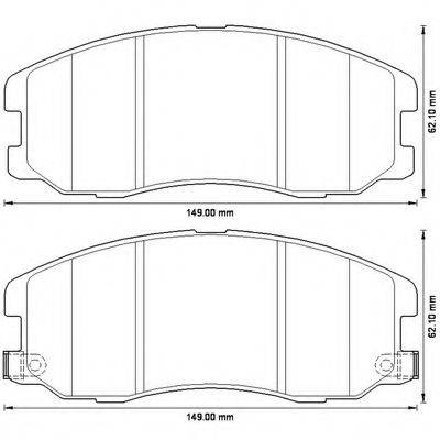 BENDIX 572570B Комплект гальмівних колодок, дискове гальмо