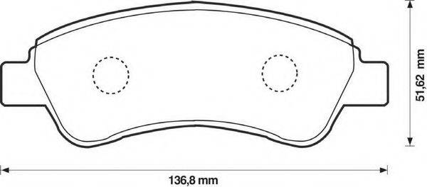 BENDIX 573030B Комплект гальмівних колодок, дискове гальмо