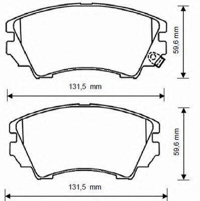 BENDIX 573269B Комплект гальмівних колодок, дискове гальмо