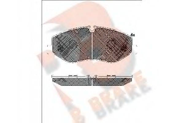 R BRAKE RB2191 Комплект гальмівних колодок, дискове гальмо