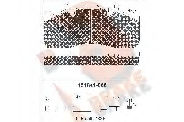 R BRAKE RB1841 Комплект гальмівних колодок, дискове гальмо