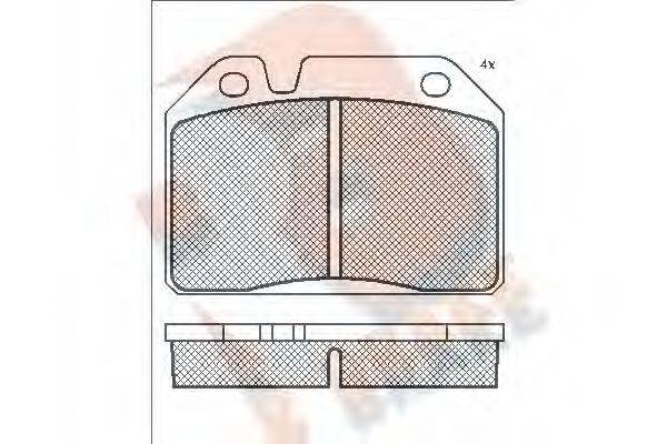 R BRAKE RB0091 Комплект гальмівних колодок, дискове гальмо