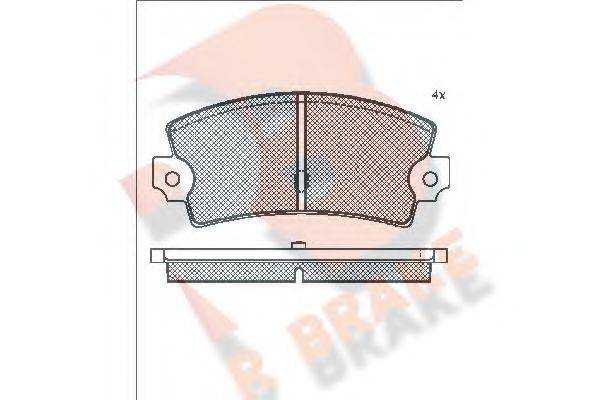 R BRAKE RB0218 Комплект гальмівних колодок, дискове гальмо