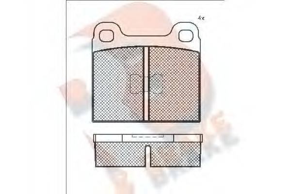 R BRAKE RB0219 Комплект гальмівних колодок, дискове гальмо