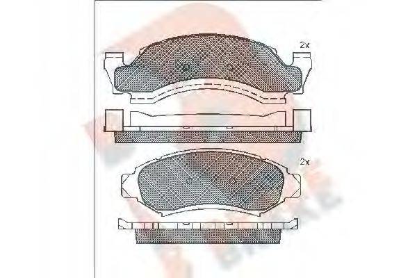 R BRAKE RB1400 Комплект гальмівних колодок, дискове гальмо