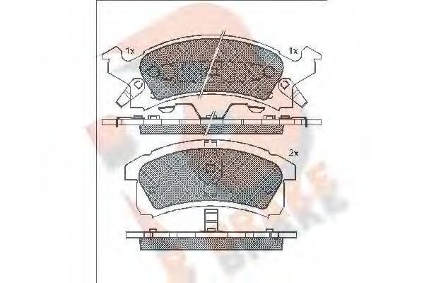 R BRAKE RB1412 Комплект гальмівних колодок, дискове гальмо