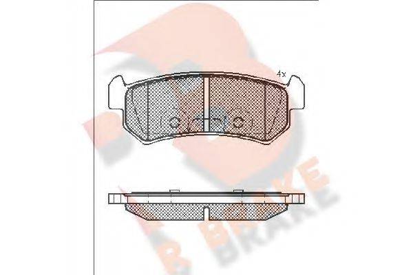 R BRAKE RB1727 Комплект гальмівних колодок, дискове гальмо