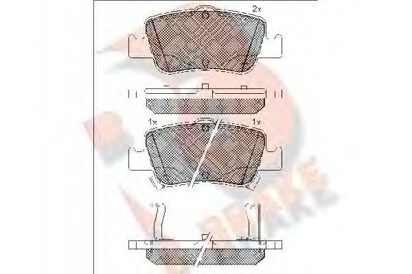 R BRAKE RB1870 Комплект гальмівних колодок, дискове гальмо