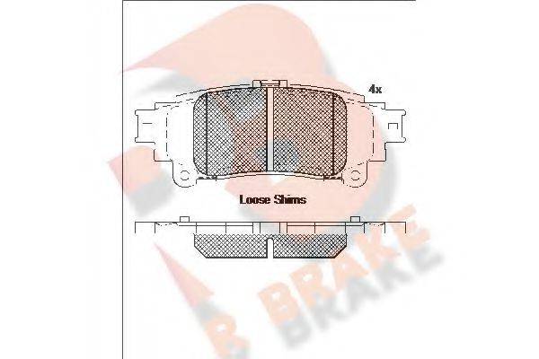 R BRAKE RB2050 Комплект гальмівних колодок, дискове гальмо