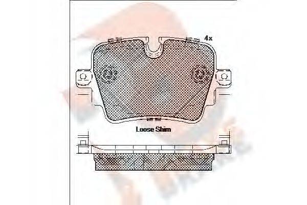 R BRAKE RB2186 Комплект гальмівних колодок, дискове гальмо