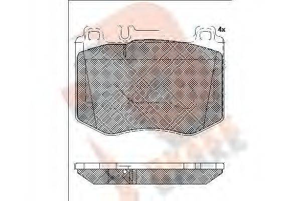 R BRAKE RB2195 Комплект гальмівних колодок, дискове гальмо