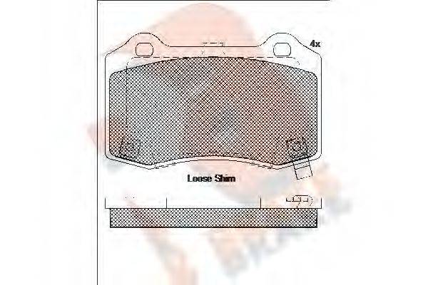 R BRAKE RB2230 Комплект гальмівних колодок, дискове гальмо