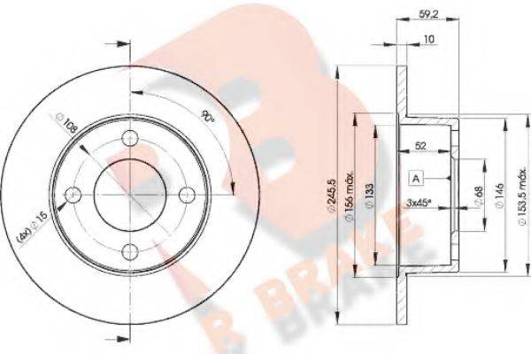 R BRAKE 78RBD24010 гальмівний диск