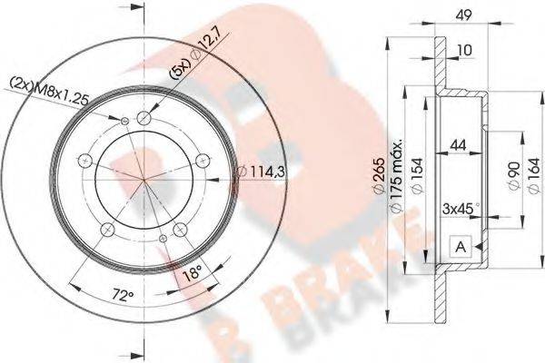 R BRAKE 78RBD29284 гальмівний диск