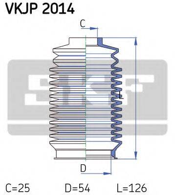 SKF VKJP2014 Комплект пильника, рульове керування