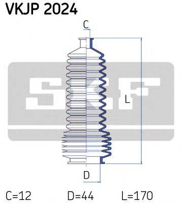 SKF VKJP2024 Комплект пильника, рульове керування