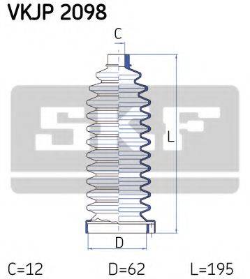 SKF VKJP2098 Комплект пильника, рульове керування