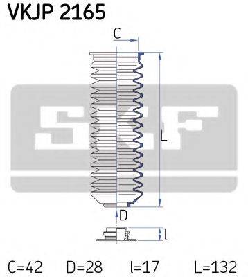 SKF VKJP2165 Комплект пильника, рульове керування