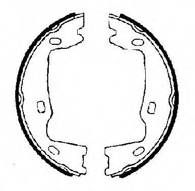 FTE BB1098A5 Комплект гальмівних колодок, стоянкова гальмівна система