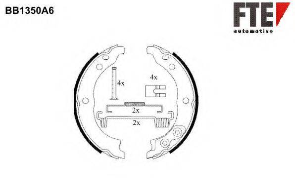 FTE BB1350A6 Комплект гальмівних колодок, стоянкова гальмівна система