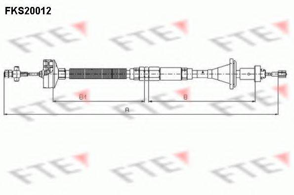 FTE FKS20012 Трос, управління зчепленням